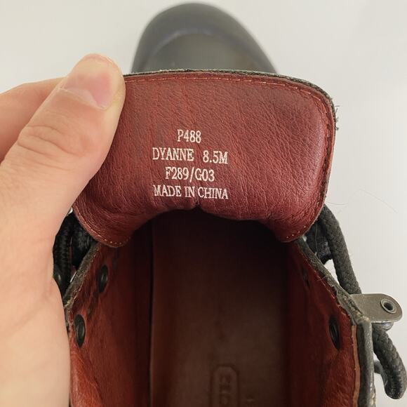 Coach P488 Dyanne Signature Ankle Boots Black Women's 8.5M - Picture 7 of 7